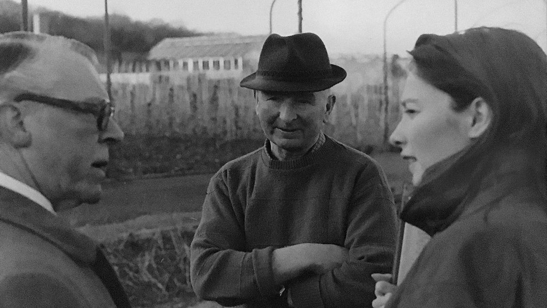 John Fowler, and Mitch the Head Gardener, with Judy Astor